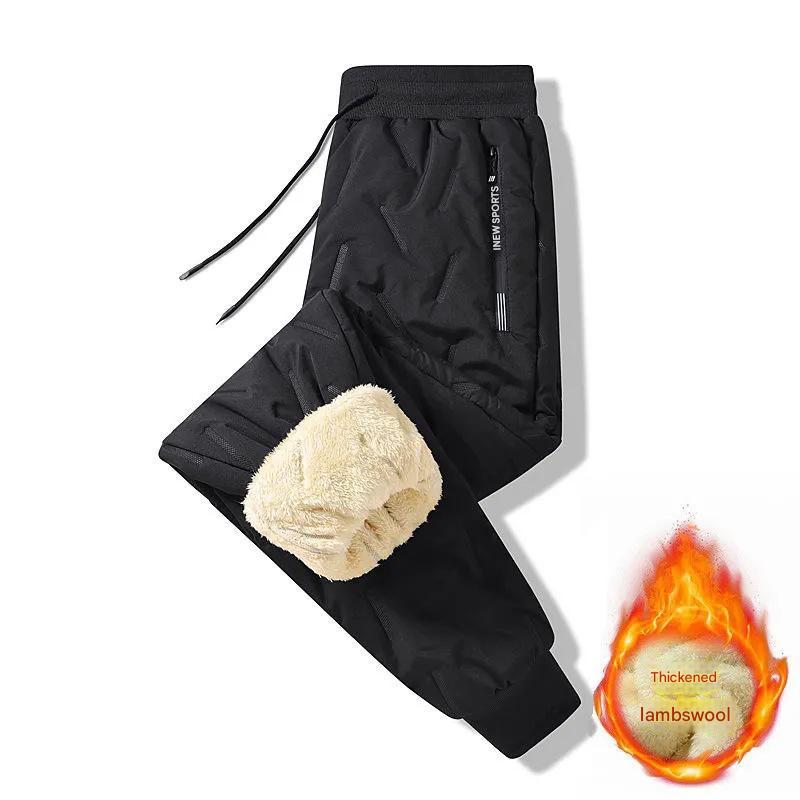 👖🔥2024 Iarna Bărbați de iarnă Lambswool îngroșat Casual cald Sweatpants cald