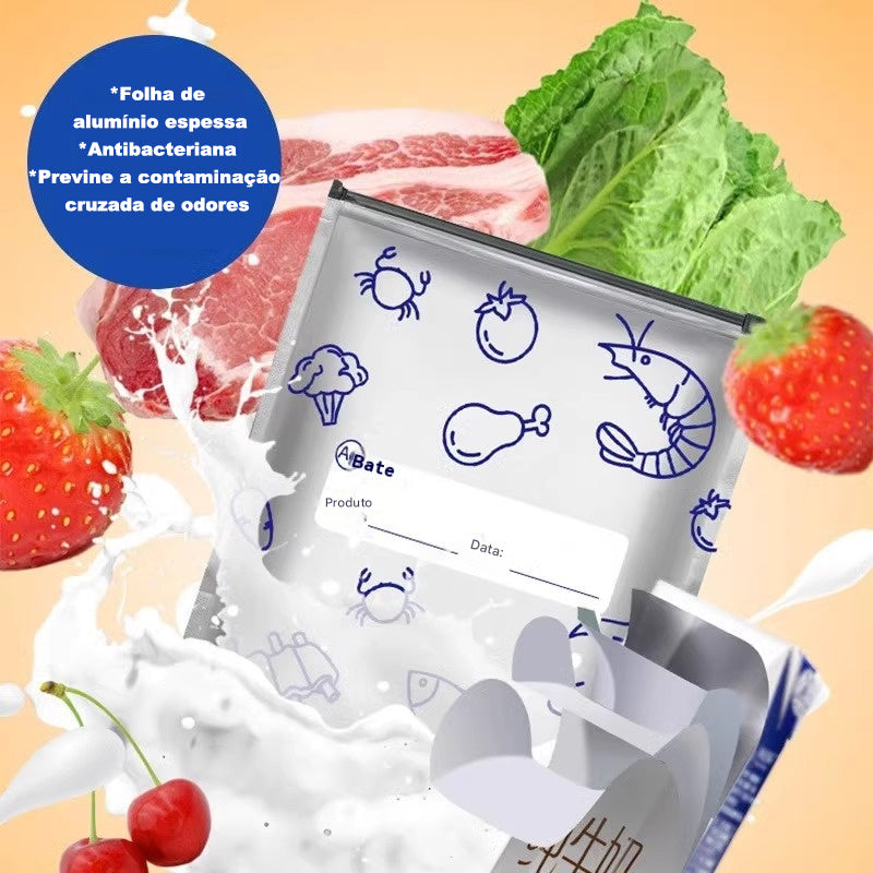 🔥🔥Sacos de alumínio antibacterianos, super convenientes de utilizar, com um excelente efeito de conservação.