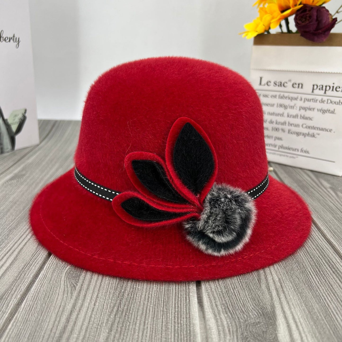 【🔥Cumpărați 1 și primiți 1 gratuit】2024 noi pălării din blană de nurcă, la modă, toamnă și iarnă_3832324