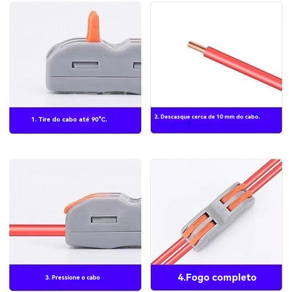 Compre 5 e leve 5 grátis Conectores de fio multifunções(cor, 3 entradas, 3 saídas)