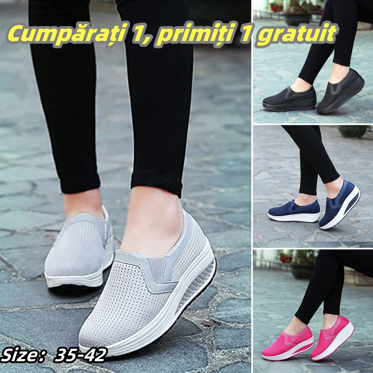 🔥【Cumpărați 1 obțineți 1 gratuit】【35-42】Pantofi casual de damă cu platformă ortopedică