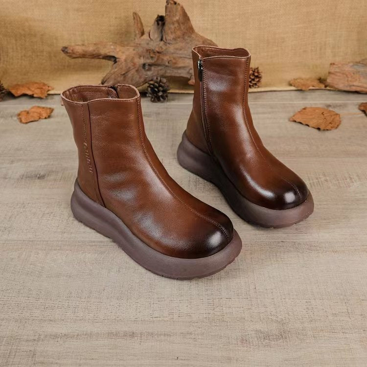 🔥【35-40】Cizme scurte de iarnă din lână cu talpă groasă 3834996