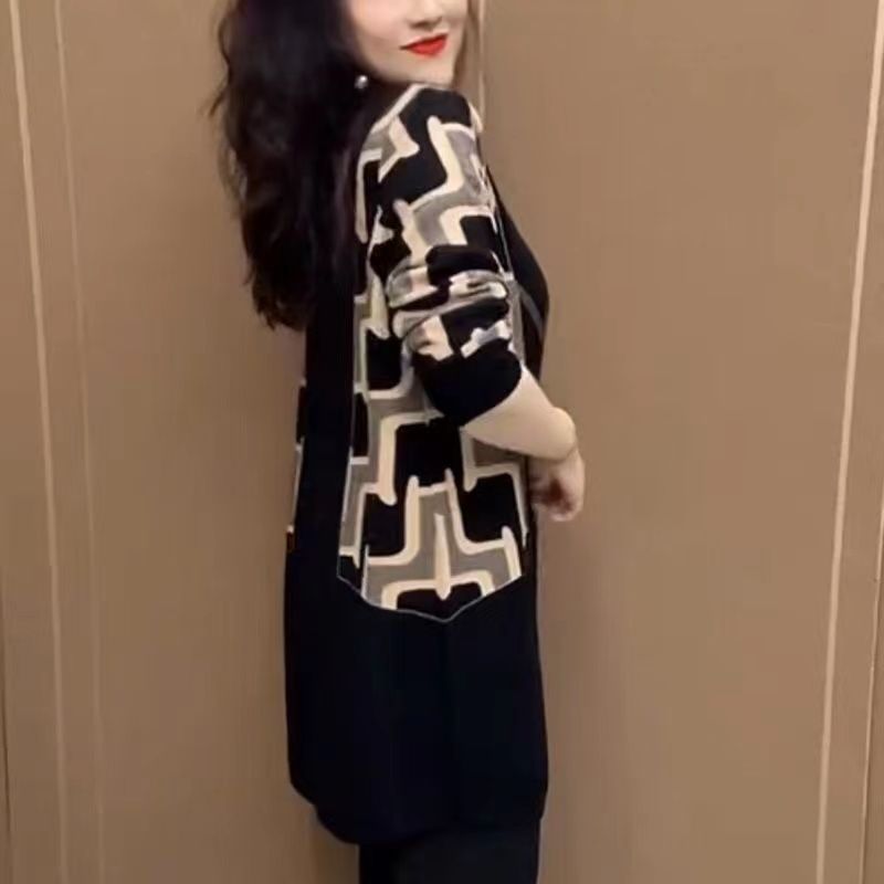 ❤️‍🔥【40%OFF】🍁🍂【M-4XL】2024 noi topuri tricotate imprimate la modă de toamnă și iarnă