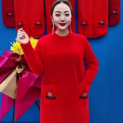 【30%OFF】☃️【Cumpărați 1 obțineți 1 gratuit】⛄❄️【M-5XL】2024 nou toamnă și iarnă top lână lung