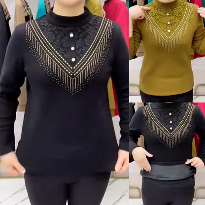 🔥⛄❄️【M-4XL】 2024 noi topuri de damă, la modă, cu gât rotund, toamnă și iarnă._3825236