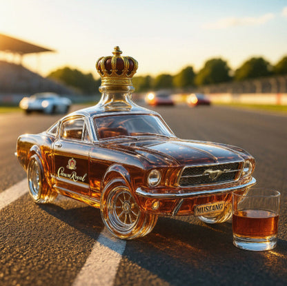 🔥🚗 Garrafa de Whisky Mustang,Pode ser utilizado para armazenar vinho, bebidas ou como decoração.