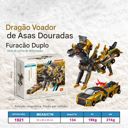 🚗Oferta Especial🎁Brinquedo Unicórnio Dragão Transformável 2 em 1