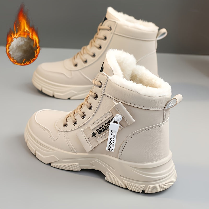 🔥【30% REDUCERE】🥰🥰【35-45】Cizme de zăpadă de iarnă cu fermoar lateral pentru femei---3830362