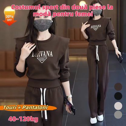 🔥 30% REDUCERE🔥Reducere la produse noi🔥【Touri + Pantaloni】Costumul sport din două piese la modă pentru femei