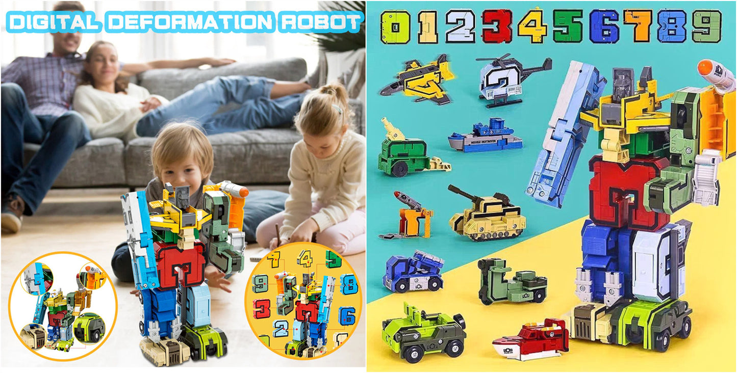 【Cumpărați 1 obțineți 1】🔥🎁Jucărie Robot Deformare Număr De Transformare Pentru Copii-3833901