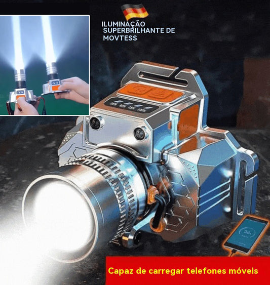 🔦Lanterna super brilhante com sensor de cabeça, que liberta as suas mãos e proporciona um tempo de iluminação ultralongo