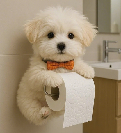 🐕🏆【🔥Mais Vendido】Porta-papel higiénico com tema de cachorrinho fofo
