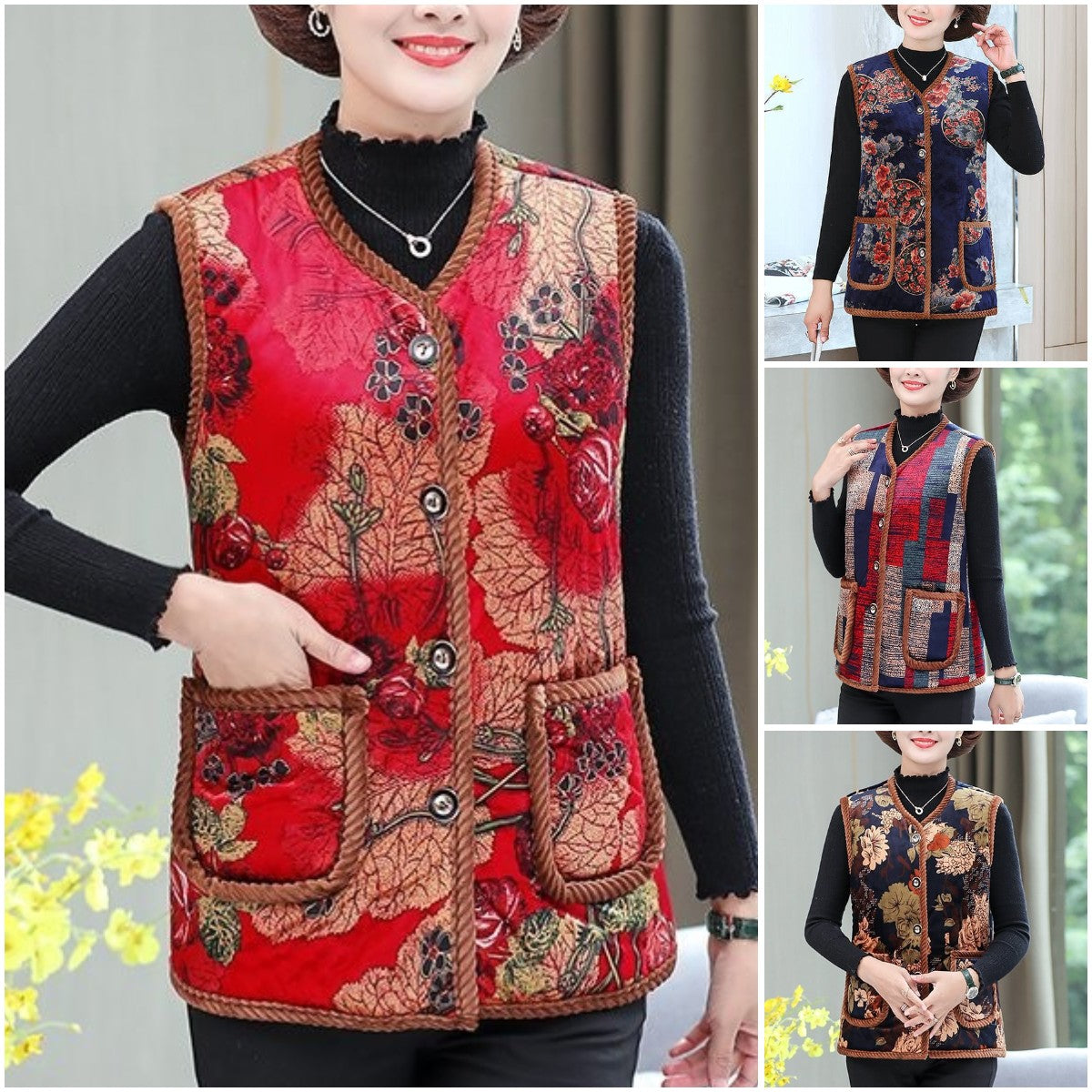 🔥🔥【XL-6XL】2024 vestă de lână caldă din lână la modă nouă-3826674