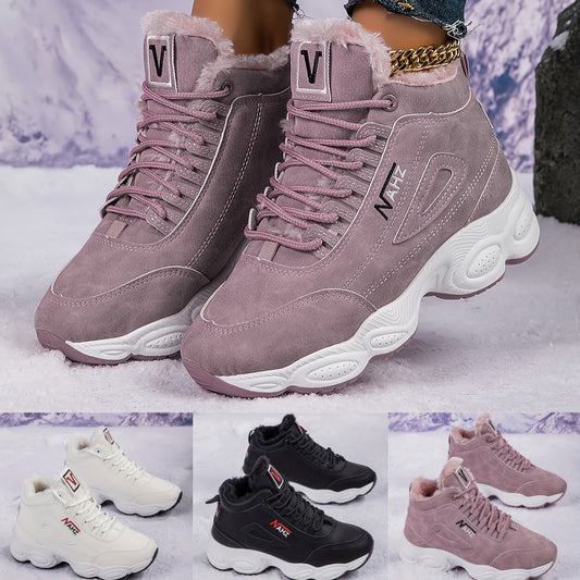 【35-41】Pantofi de iarnă cu talpă groasă de pluș pentru femei