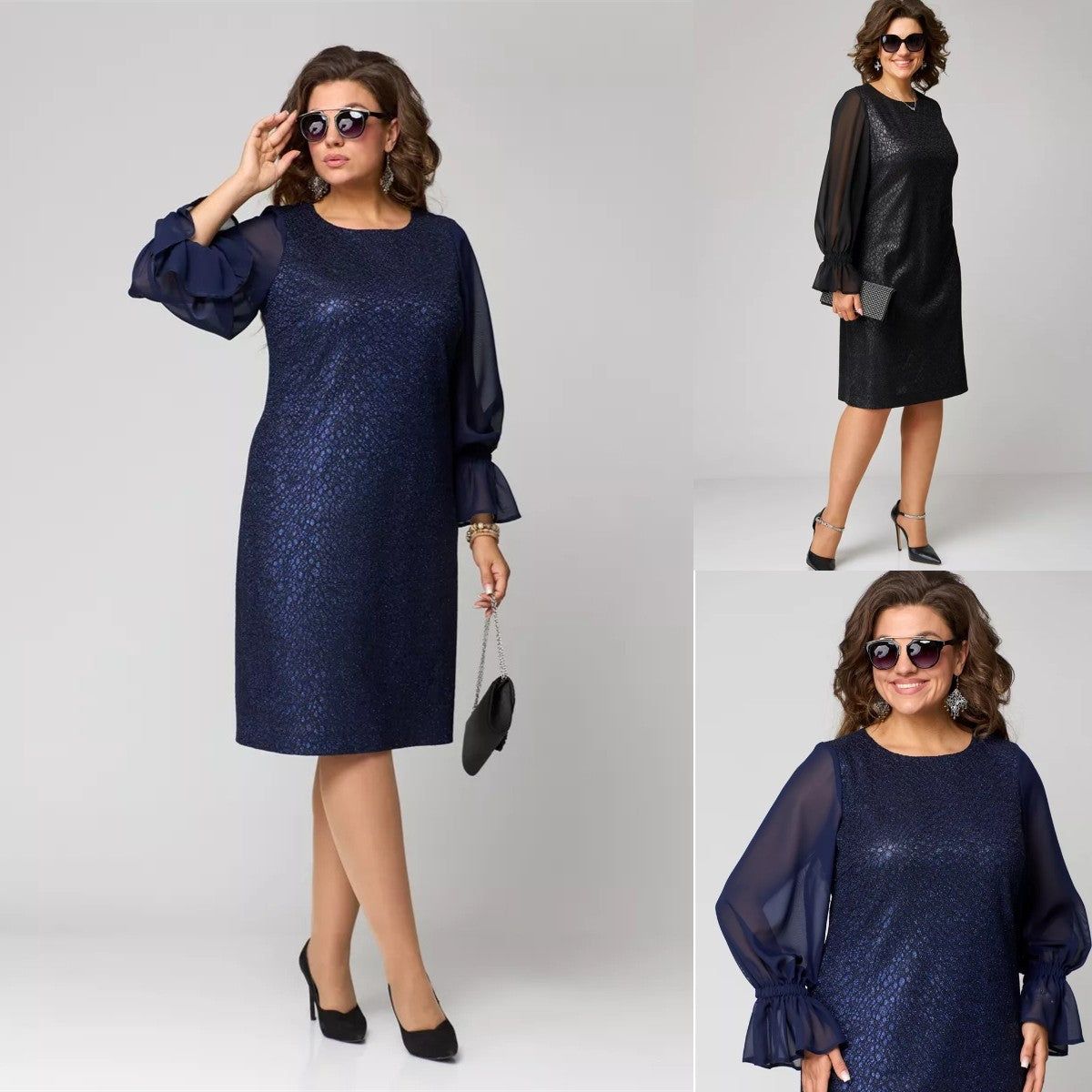 💖💖【S-5XL】🍁🍂Stil nou de toamnă și iarnă elegant de înaltă calitate, rochie--3861224