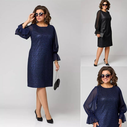 💖💖【S-5XL】🍁🍂Stil nou de toamnă și iarnă elegant de înaltă calitate, rochie--3861224