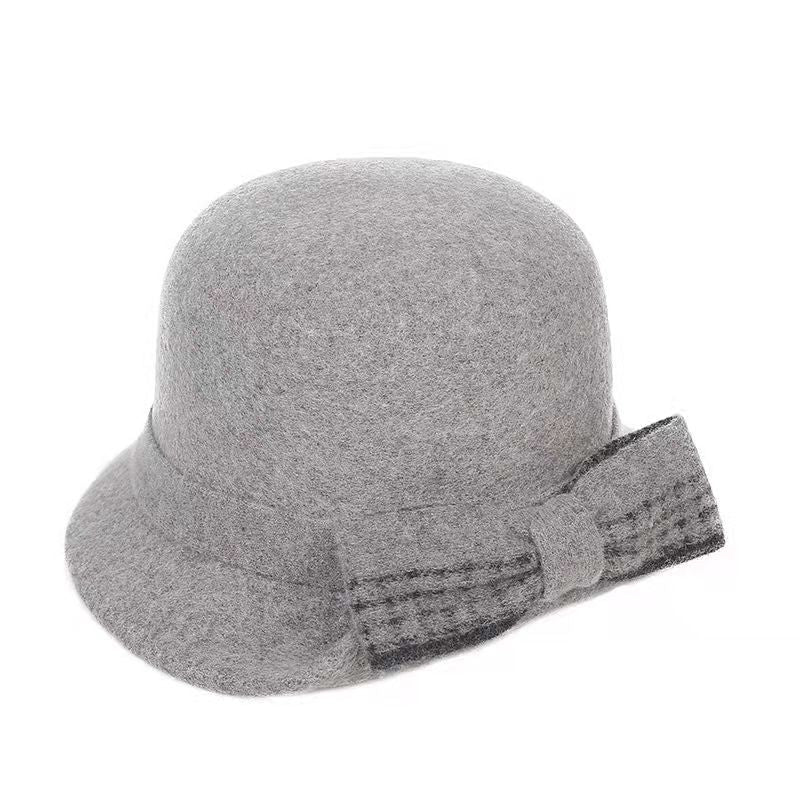 💥50% REDUCERE💥2024 Pălărie din pâslă de lână pură de înaltă calitate pentru femei, la modă retro elegantă