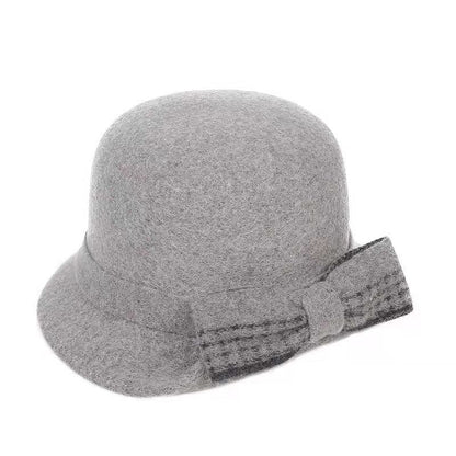 💥50% REDUCERE💥2024 Pălărie din pâslă de lână pură de înaltă calitate pentru femei, la modă retro elegantă