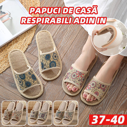 【3 perechi】【37-40】2025 papuci noi din bumbac și in pentru femei, papuci pentru toate anotimpurile