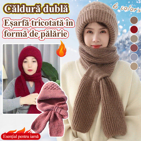 🔥🐏Pălărie și eșarfă noi, îngroșate și catifelate, rezistente la vânt și la frig