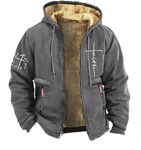 【S-3XL】La modă pentru bărbați, toamnă și iarnă, sacou îngroșat de catifea lejeră