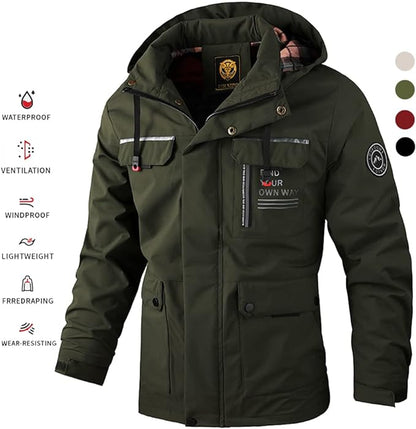 🔥 【M-4XL】 2024 Toamna Iarna Noua jachetă caldă pentru bărbați, rezistentă la vânt și la apă 3774096