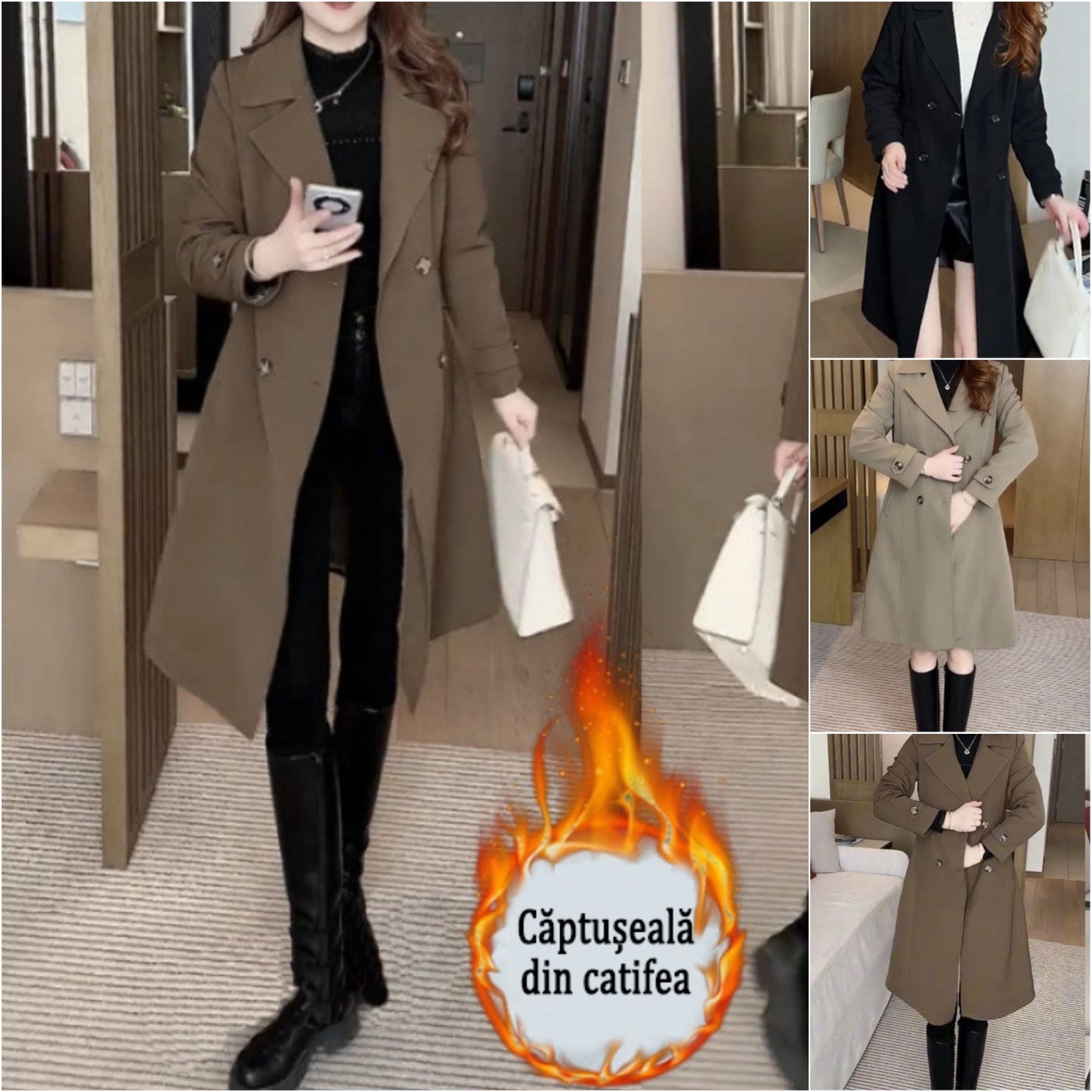 🔥【S-3XL】2024 Jachetă de vânt de damă îngroșată de catifea stil nou__3839300