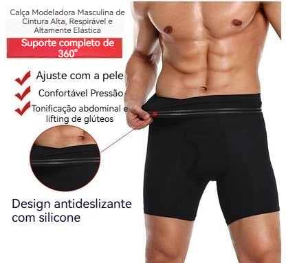 🔥【Mais Vendido】🔥Calça Modeladora Masculina de Cintura Alta, Respirável e Altamente Elástica