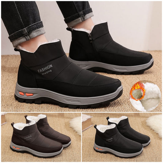 🔥【39-45】👟Pantofi de iarna pentru barbati din bumbac pur lana plus catifea si blana groasa_3826582