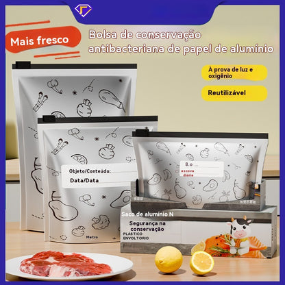 🔥🔥Sacos de alumínio antibacterianos, super convenientes de utilizar, com um excelente efeito de conservação.
