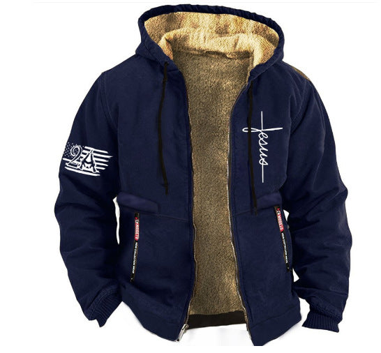 【S-3XL】La modă pentru bărbați, toamnă și iarnă, sacou îngroșat de catifea lejeră