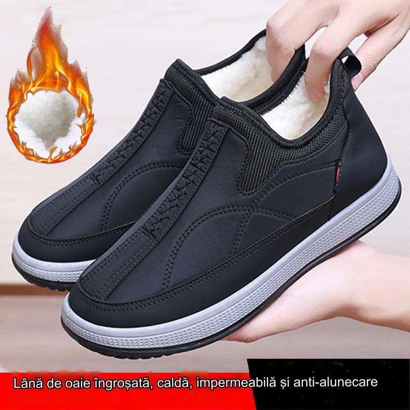 【38-45】2024 pantofi de toamnă și iarnă noi pentru bărbați, din catifea, din bumbac îngroșat 3775612