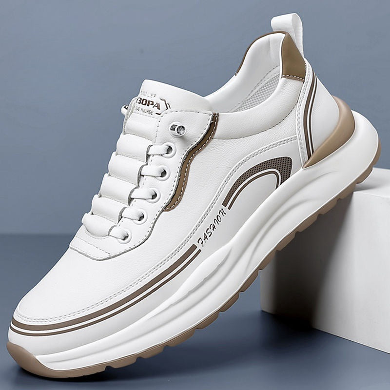 [39-45]Pantofi sport din piele rezistentă la apă și murdărie, cu talpă moale pentru confort maxim