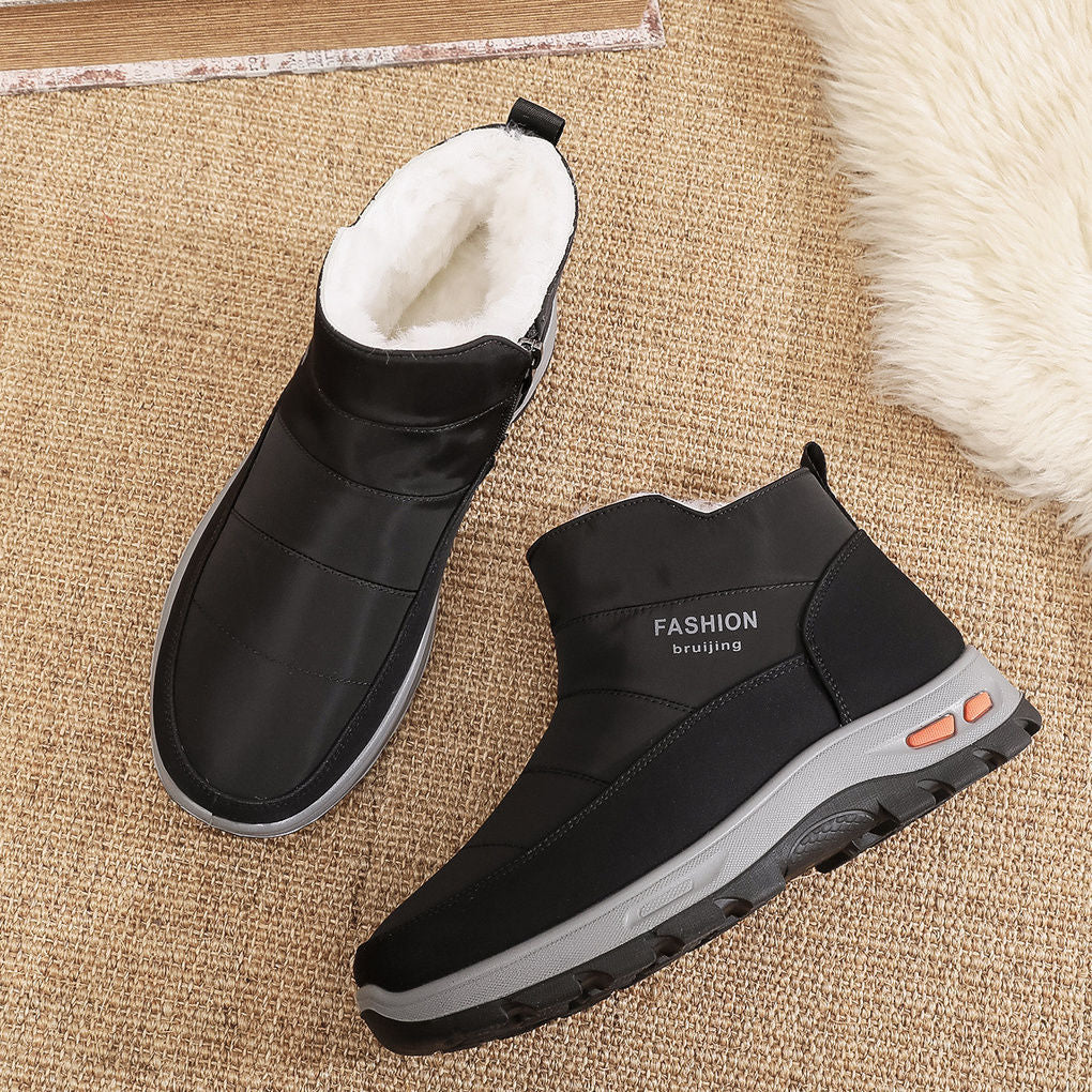 🔥【39-45】👟Pantofi de iarna pentru barbati din bumbac pur lana plus catifea si blana groasa_3826582