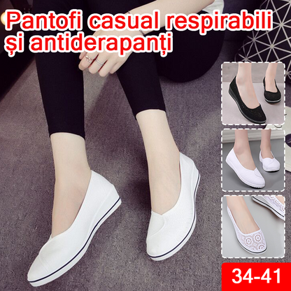 【34-41】Pantofi confortabili, cu toc plat, respirabili și antiderapanți, în stil nou 【⚡Ofertă specială】