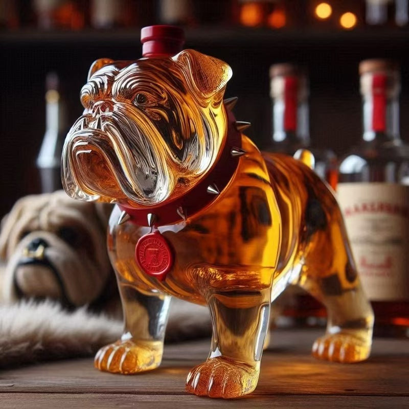 🐶Uma divertida e peculiar garrafa de whisky em forma de buldogue francês