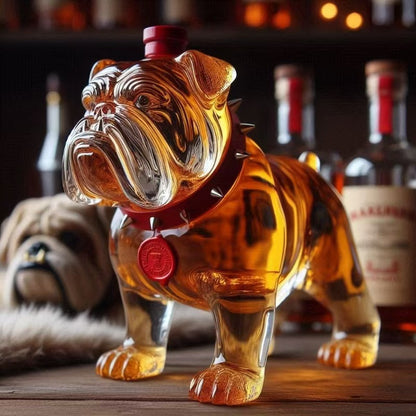 🐶Uma divertida e peculiar garrafa de whisky em forma de buldogue francês