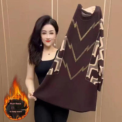 ❤️‍🔥【40%OFF】🍁🍂【M-4XL】2024 noi topuri tricotate imprimate la modă de toamnă și iarnă