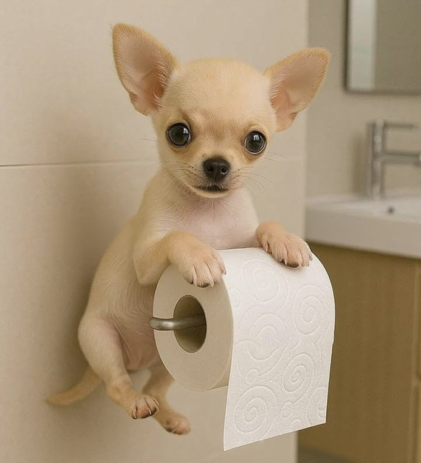 🐕🏆【🔥Mais Vendido】Porta-papel higiénico com tema de cachorrinho fofo