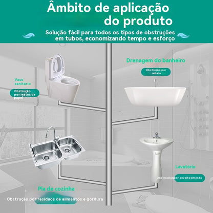 【Compre 2 e leve 1 grátis】💪Potente desentupidor, ideal para dissolver gordura em sanitas, ralos de pavimentos, esgotos e cozinhas, prevenindo entupimentos e corrosão.