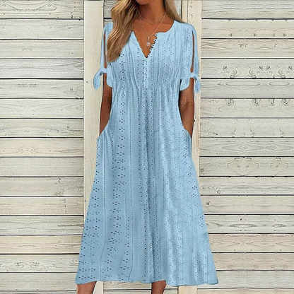 🔥🔥[S-5XL]👗Rochie simplă și frumoasă de culoare uni 3666359