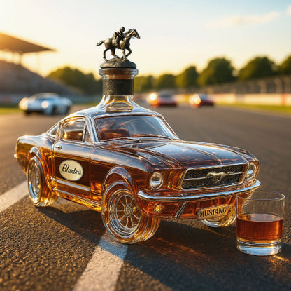 🔥🚗 Garrafa de Whisky Mustang,Pode ser utilizado para armazenar vinho, bebidas ou como decoração.