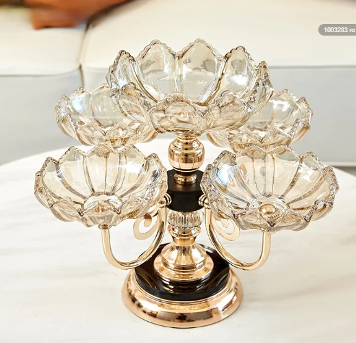 ✨✨Farfurie cu fructe de uz casnic multistrat din sticlă de cristal europeană_3832284