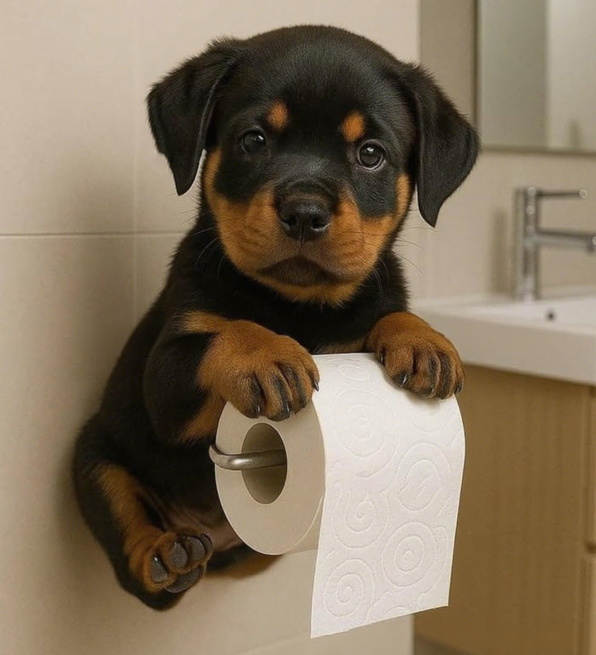 🐕🏆【🔥Mais Vendido】Porta-papel higiénico com tema de cachorrinho fofo