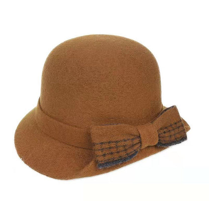 💥50% REDUCERE💥2024 Pălărie din pâslă de lână pură de înaltă calitate pentru femei, la modă retro elegantă