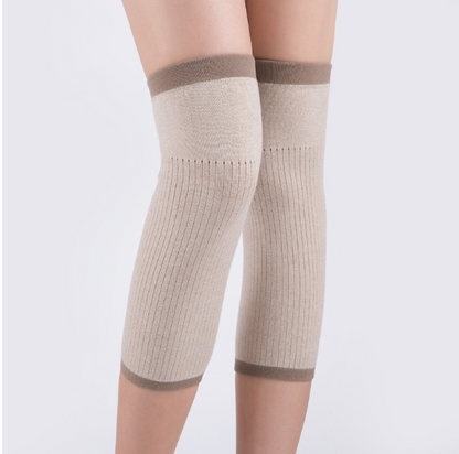 🔥✅【40-105kg】Înveliș termic pentru genunchi din cașmir, Are elastic sus tine genunchiul sau tine de cald❤️