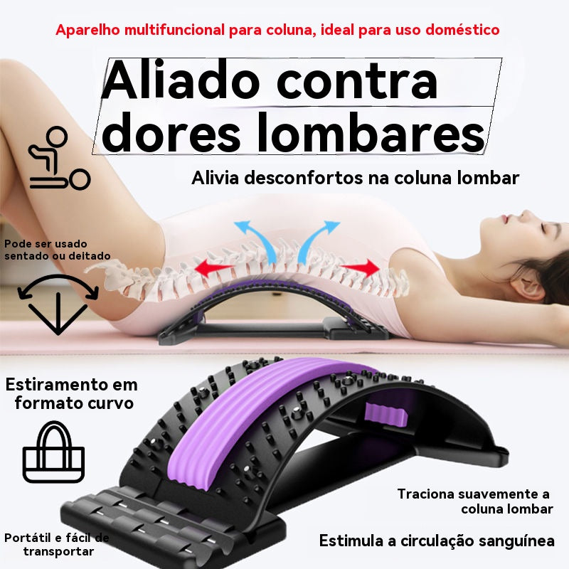 🔥Maca de massagem lombar,Massagem de acupuntura com terapia magnética e alongamento da coluna lombar