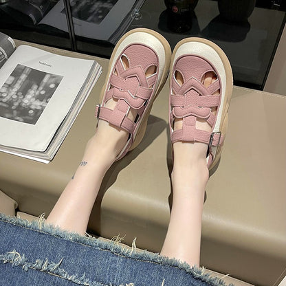 2024 nou compilație de design de design moale talpa moale sandale din piele