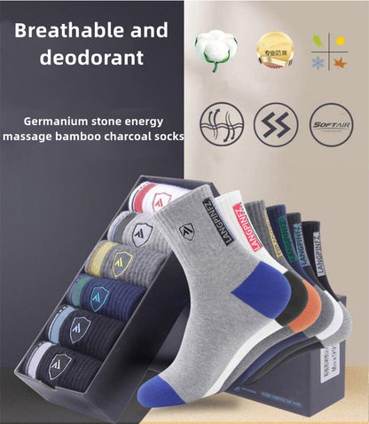 😍🧦【10 de perechi】Șosete deodorante din bumbac pentru bărbați noi 2024, care absorb transpirația---3822229