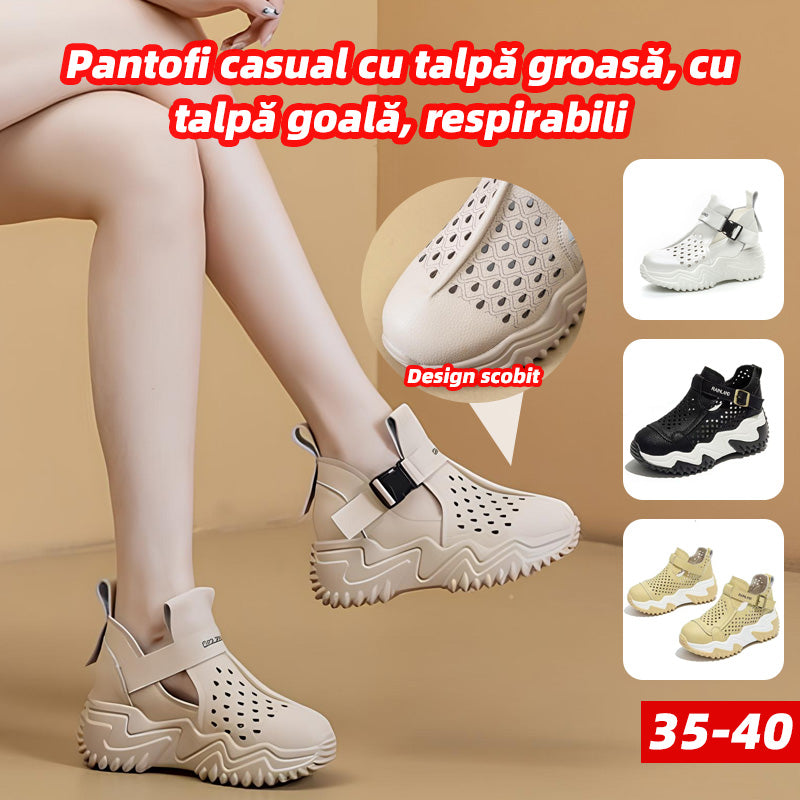 【35-40】2025 hollow sandals for women, casual and breathable, 100% genuine leather